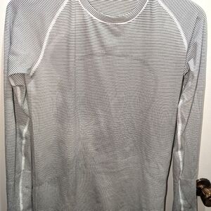 Lululemon Striped Swiftly Tech Long Sleeve size 10 --small stains